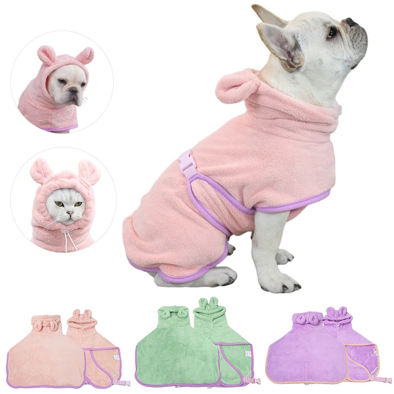 Pet Bathrobe Dog Bath Towel